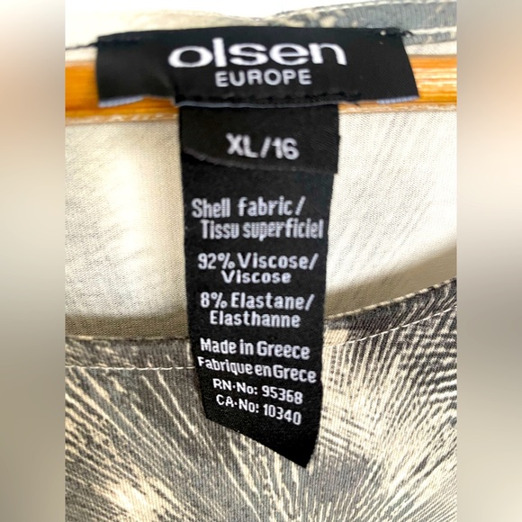 Olsen Black & White Midi Dress - Picture 3 of 7